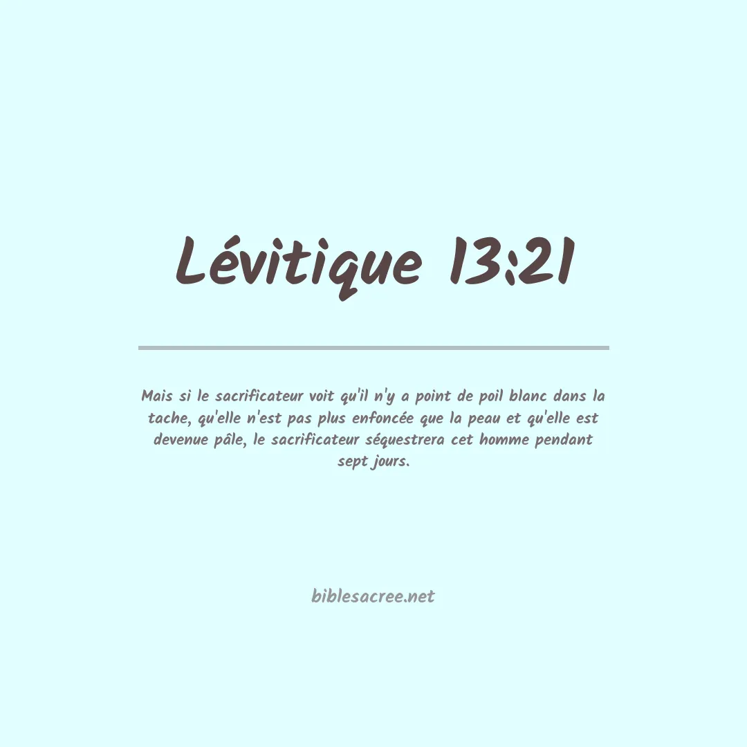 Lévitique - 13:21