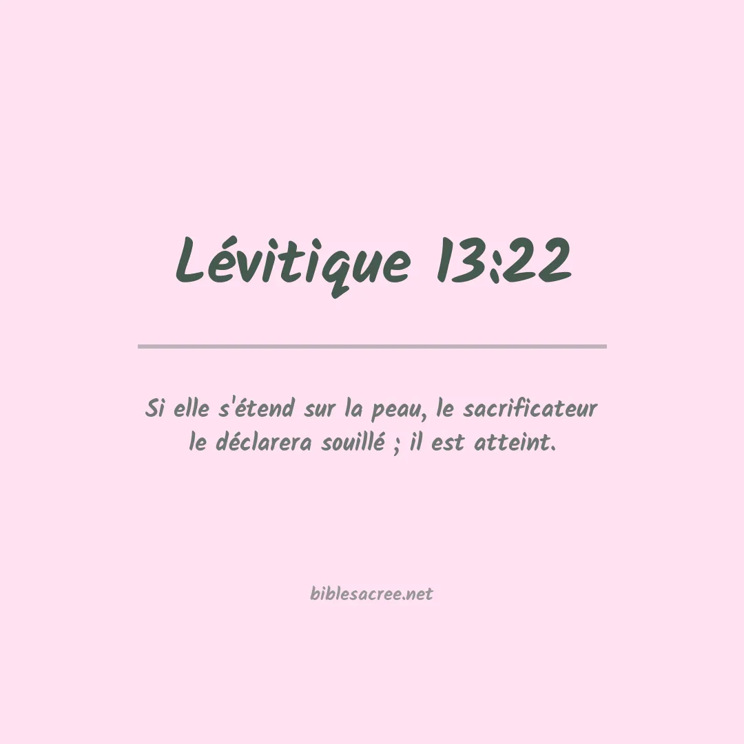 Lévitique - 13:22