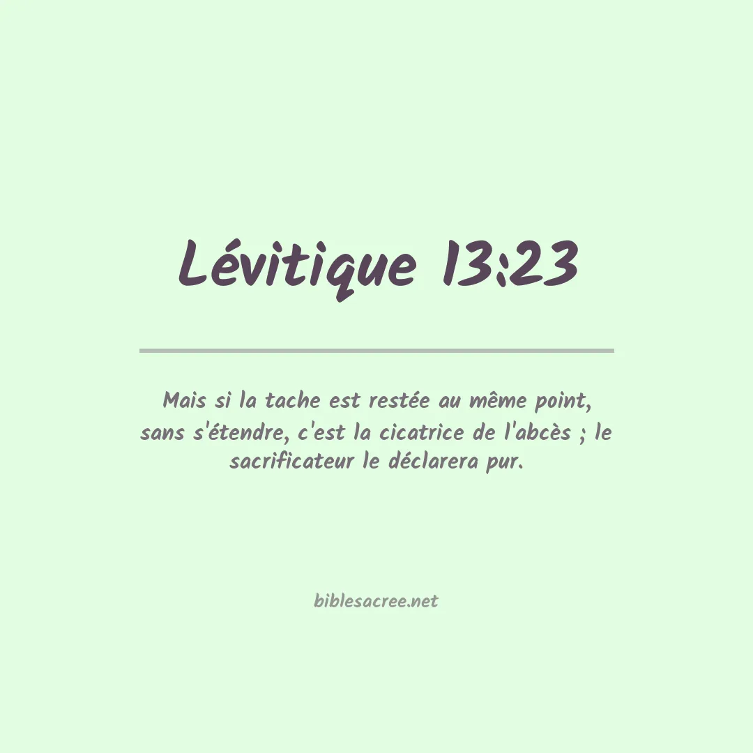 Lévitique - 13:23