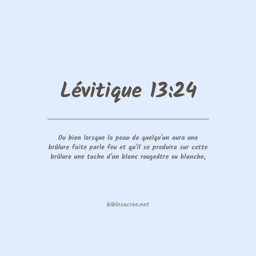 Lévitique - 13:24