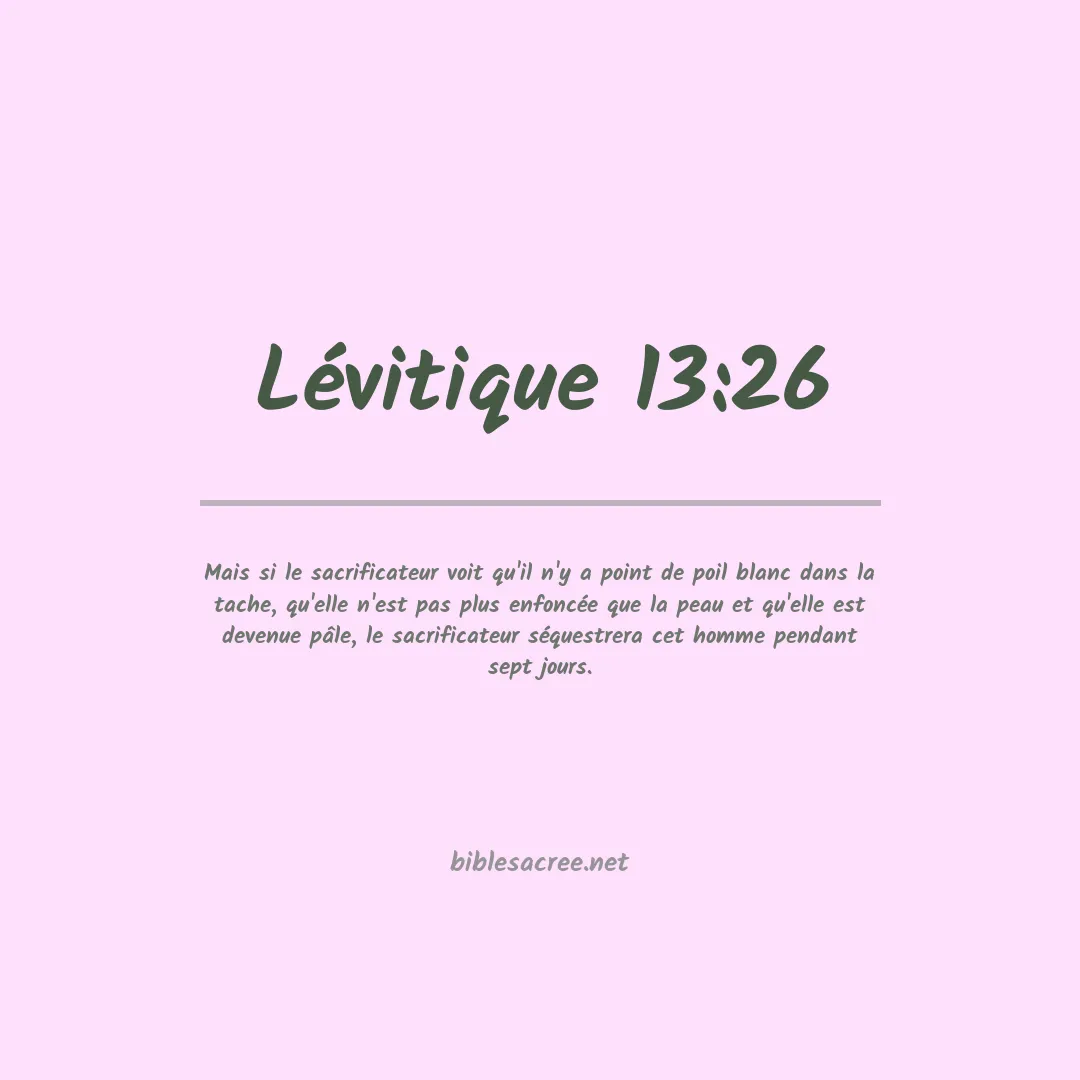 Lévitique - 13:26