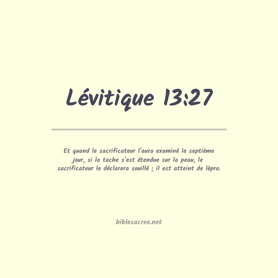 Lévitique - 13:27