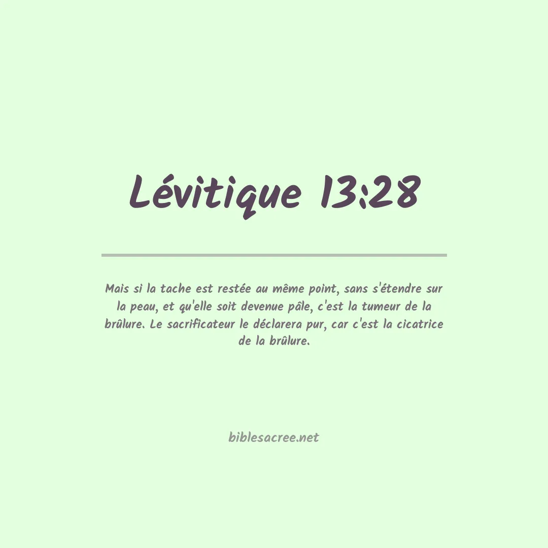 Lévitique - 13:28