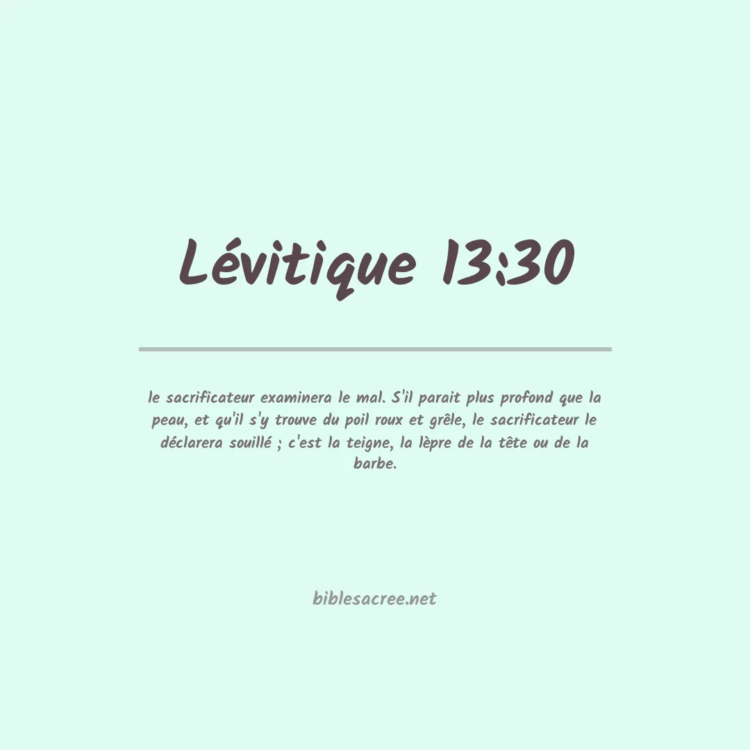 Lévitique - 13:30