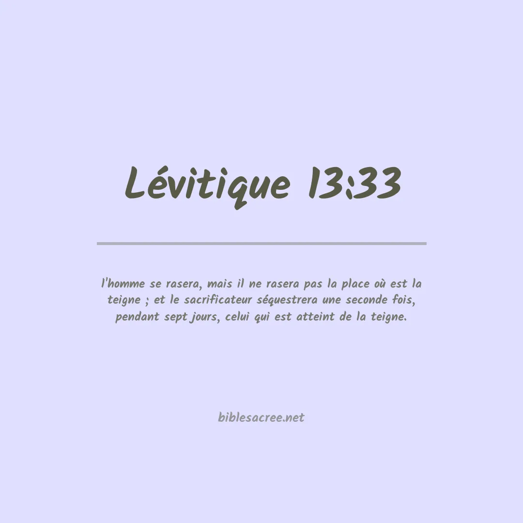 Lévitique - 13:33