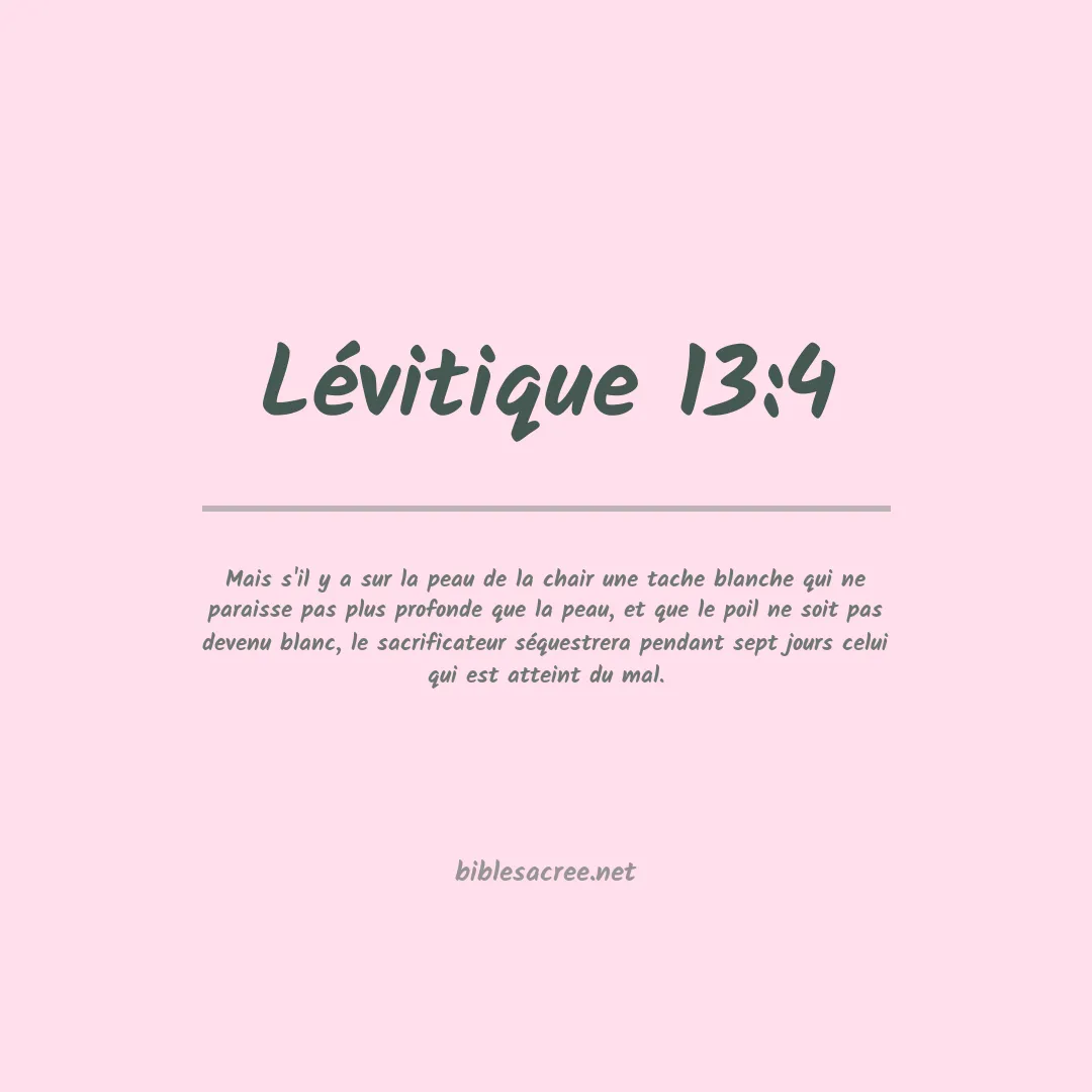 Lévitique - 13:4