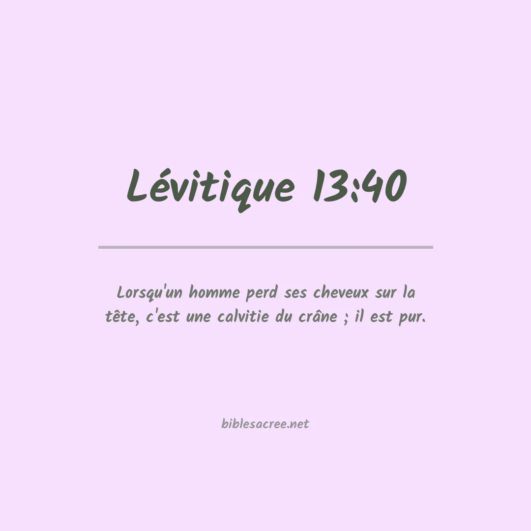 Lévitique - 13:40