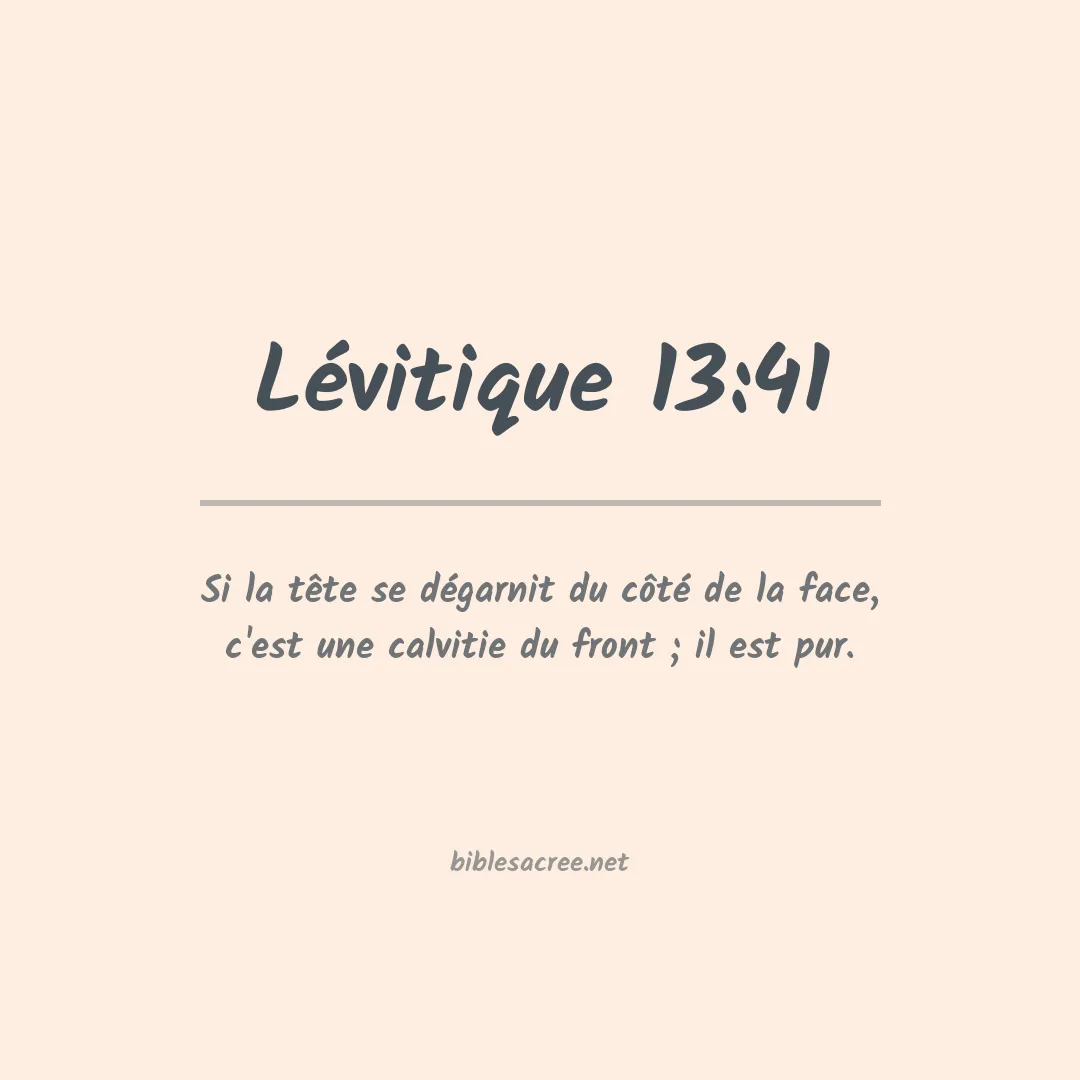 Lévitique - 13:41