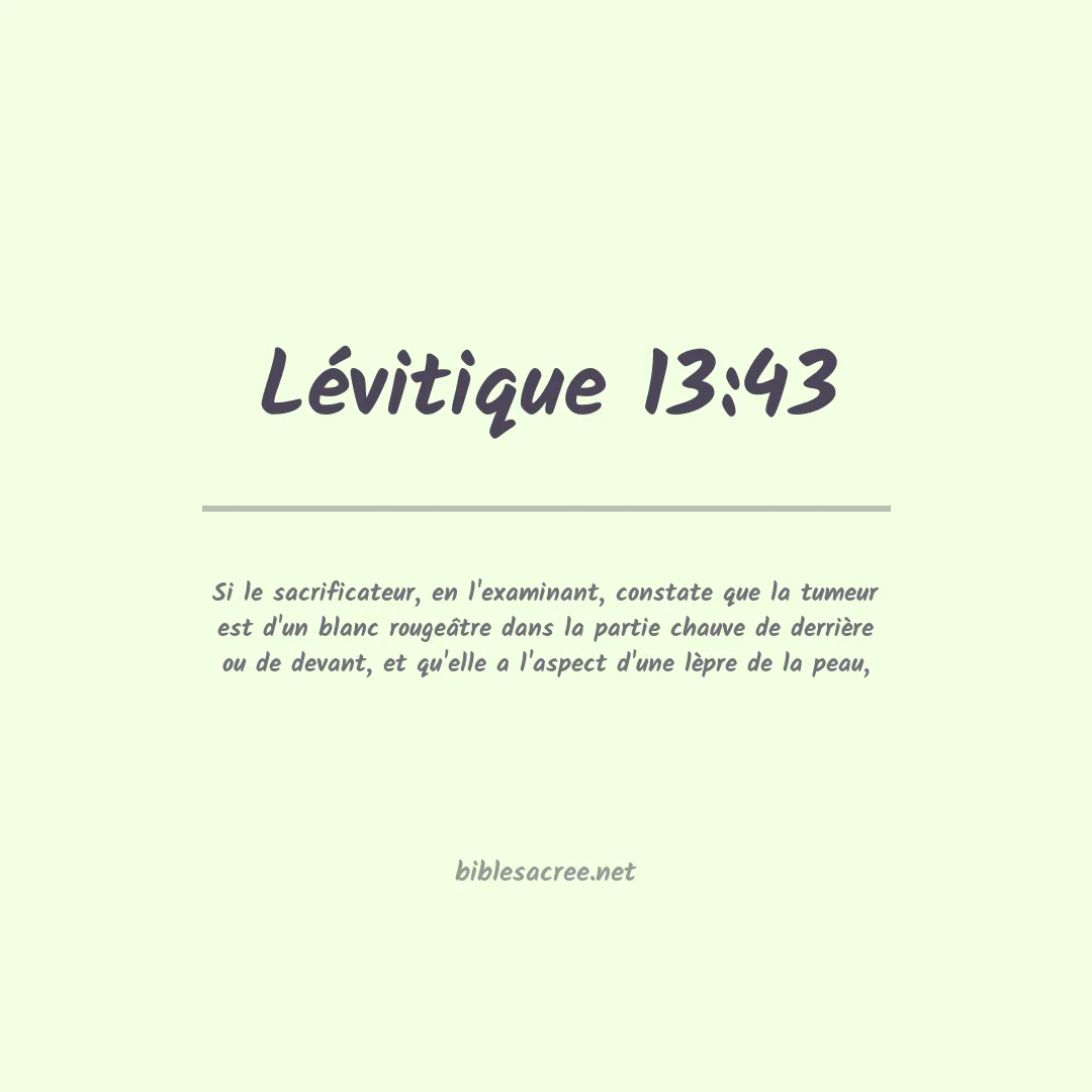 Lévitique - 13:43