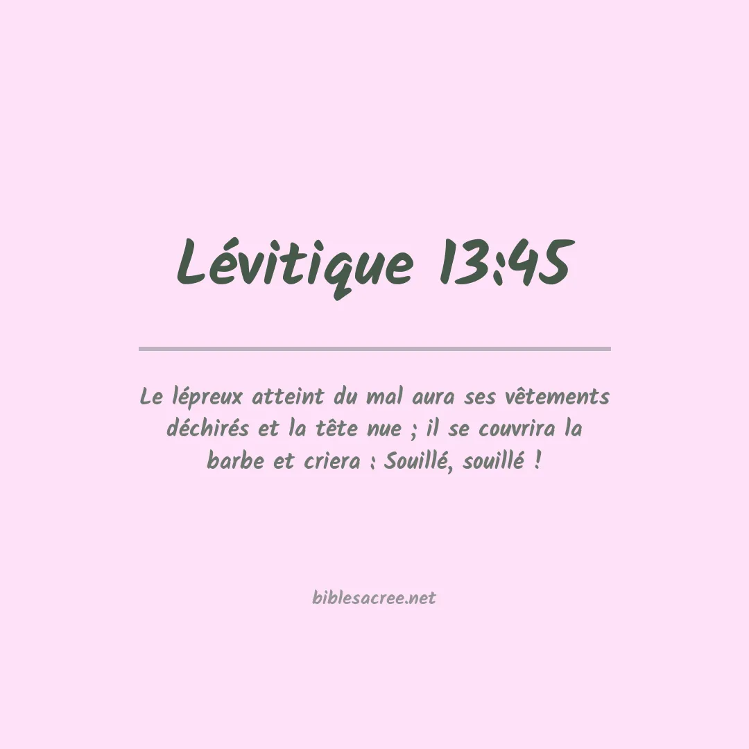 Lévitique - 13:45