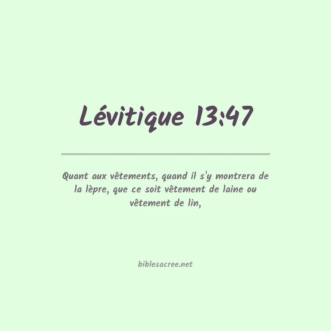 Lévitique - 13:47