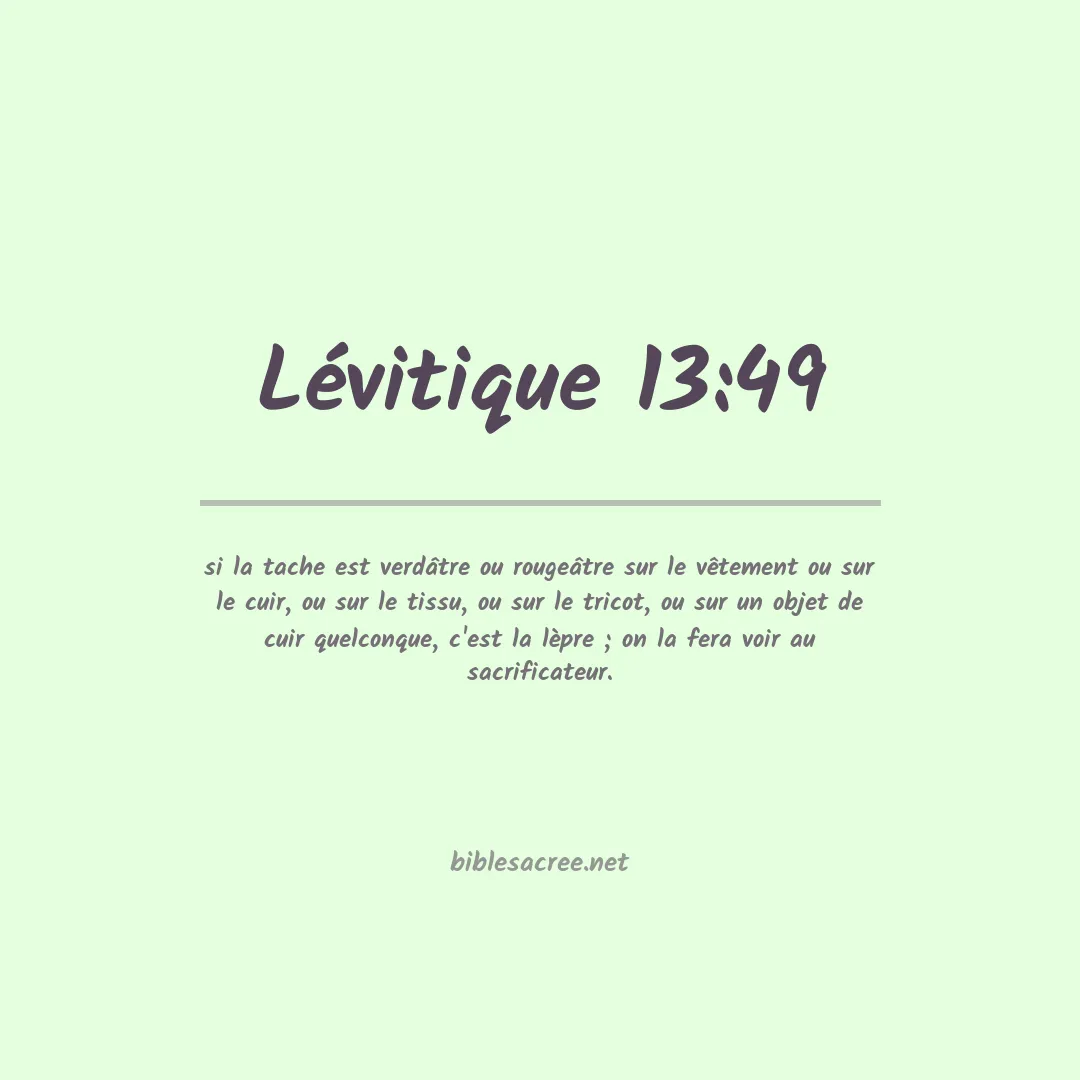 Lévitique - 13:49