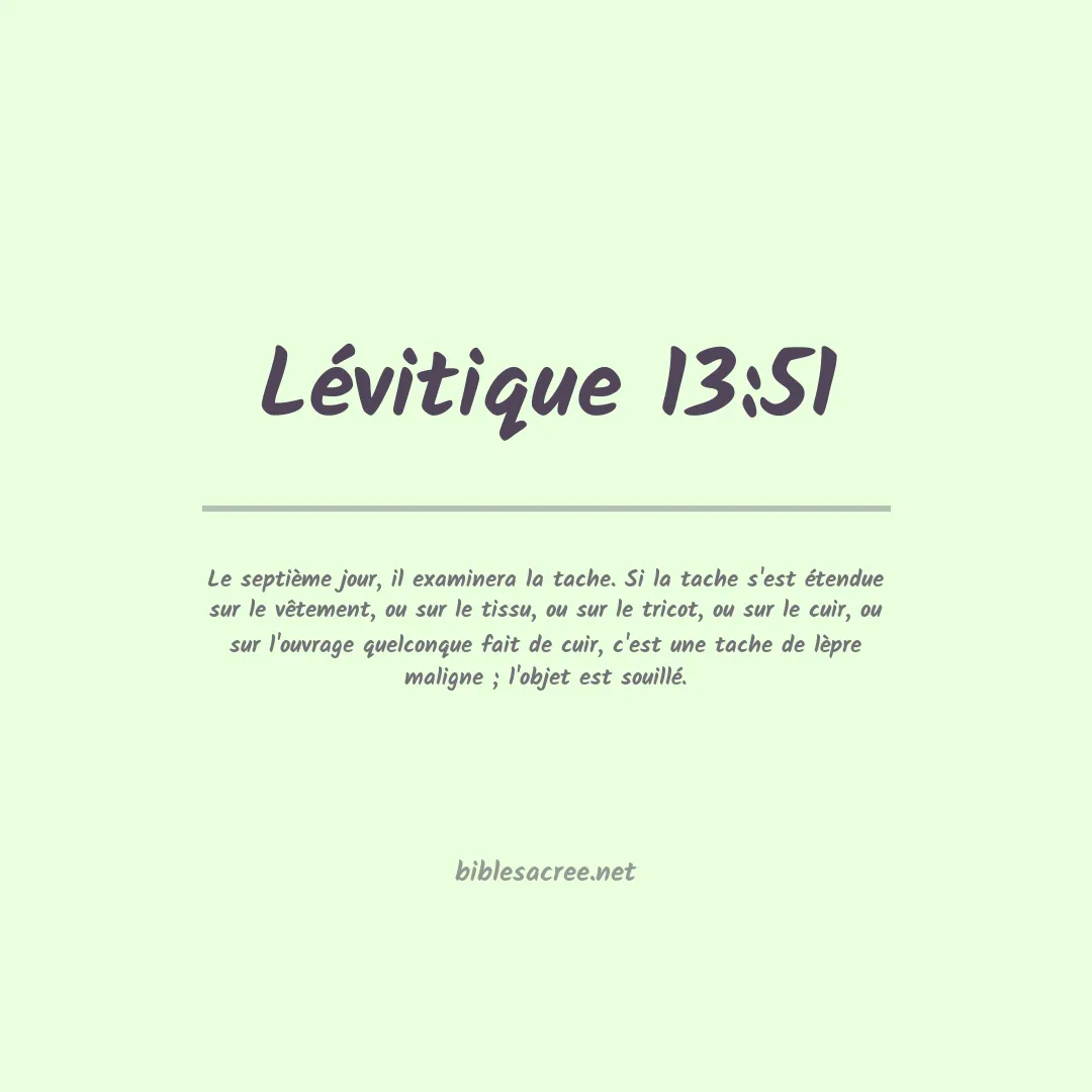 Lévitique - 13:51