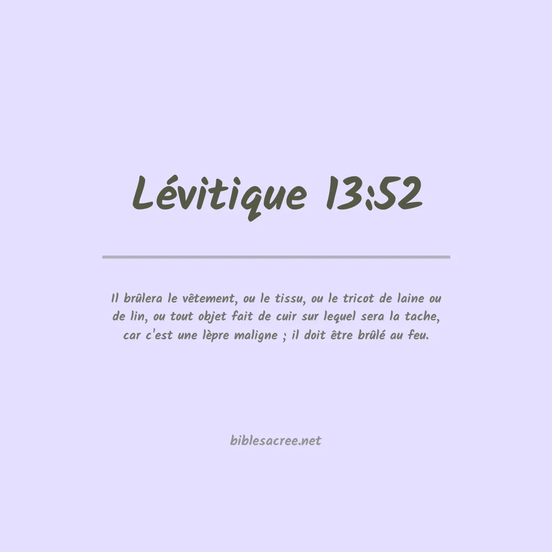 Lévitique - 13:52