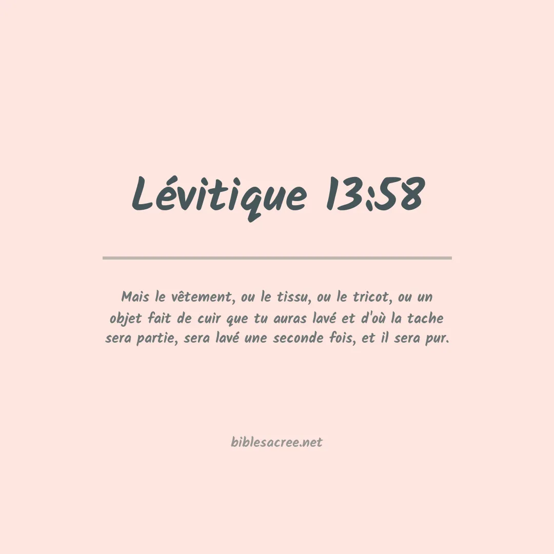 Lévitique - 13:58