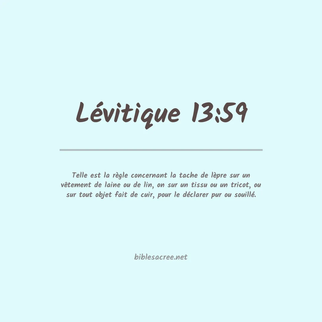 Lévitique - 13:59