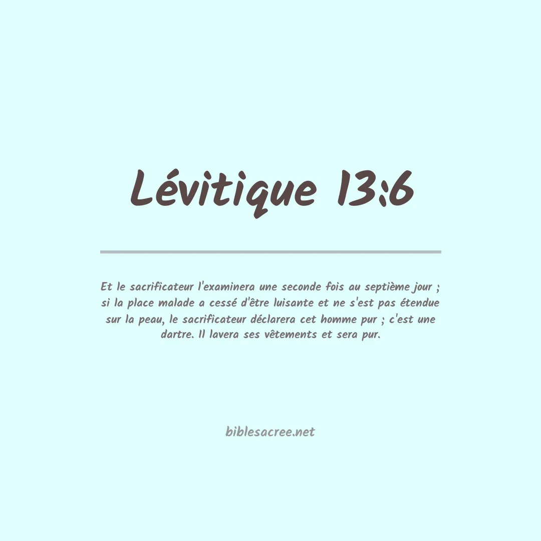 Lévitique - 13:6