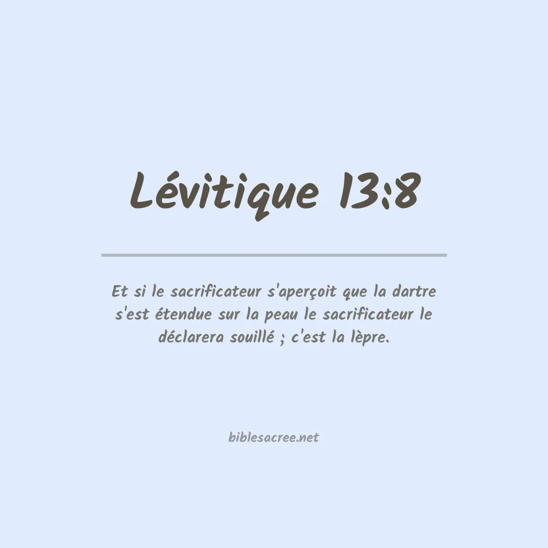 Lévitique - 13:8