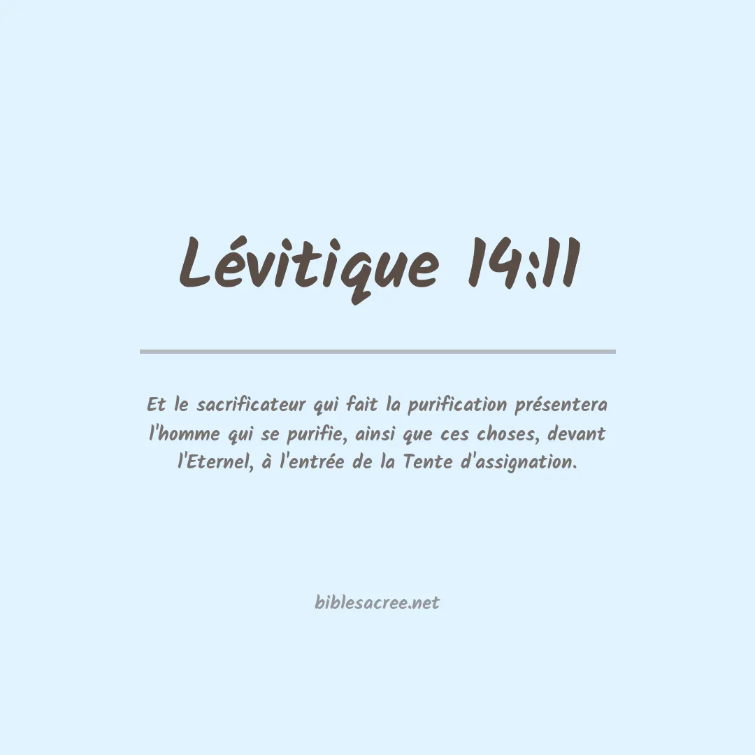 Lévitique - 14:11