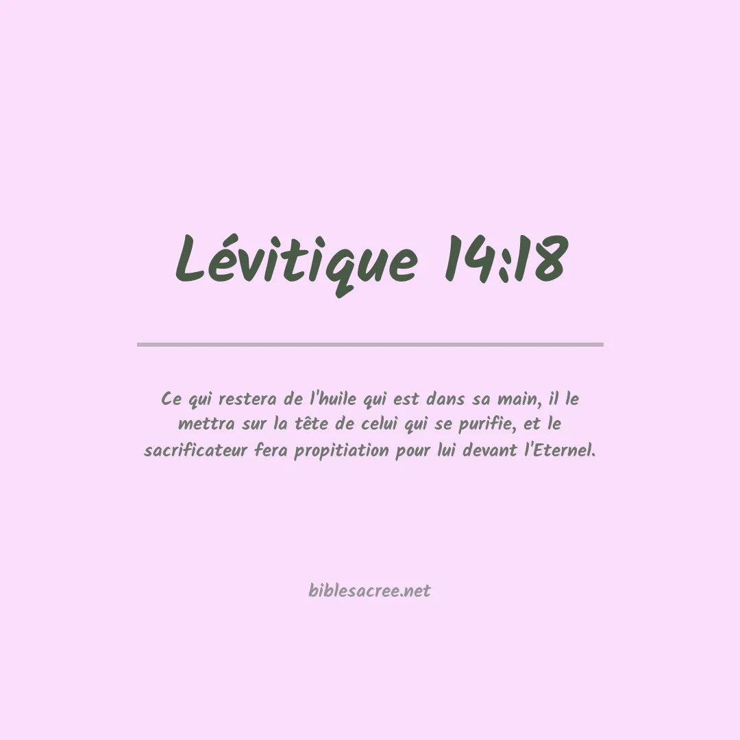 Lévitique - 14:18