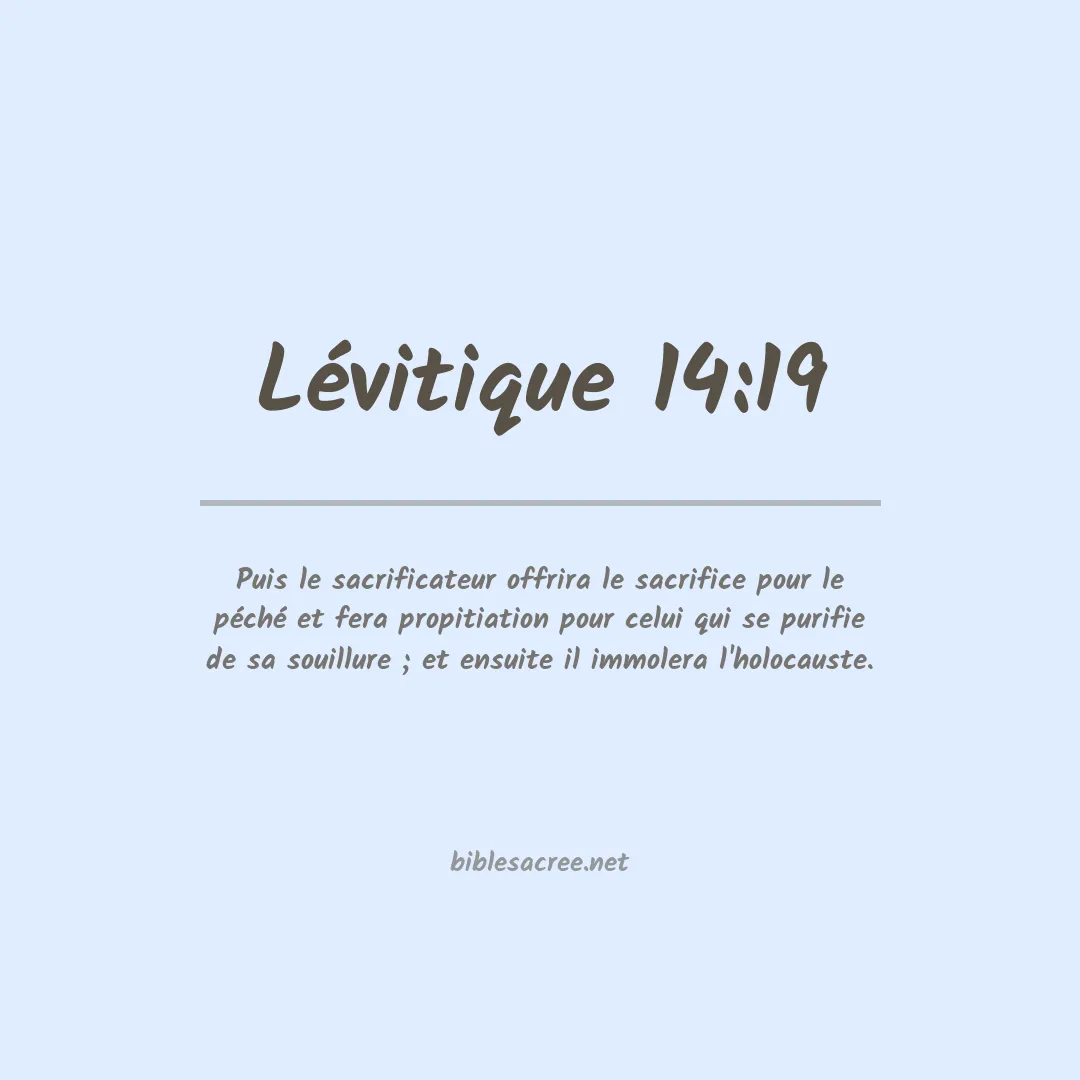 Lévitique - 14:19