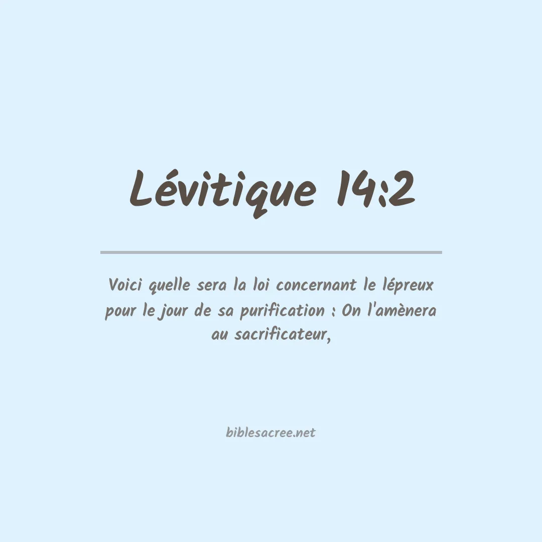 Lévitique - 14:2