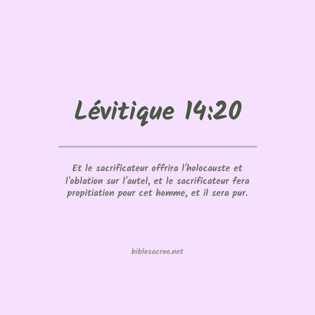 Lévitique - 14:20