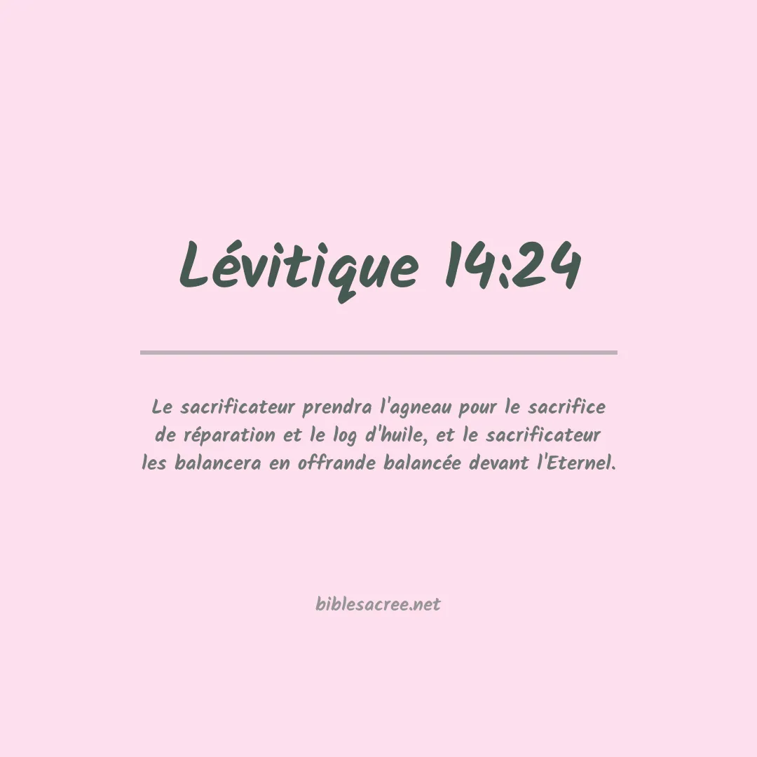 Lévitique - 14:24