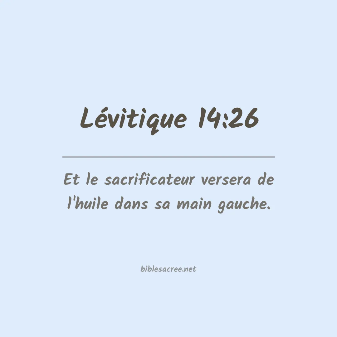 Lévitique - 14:26