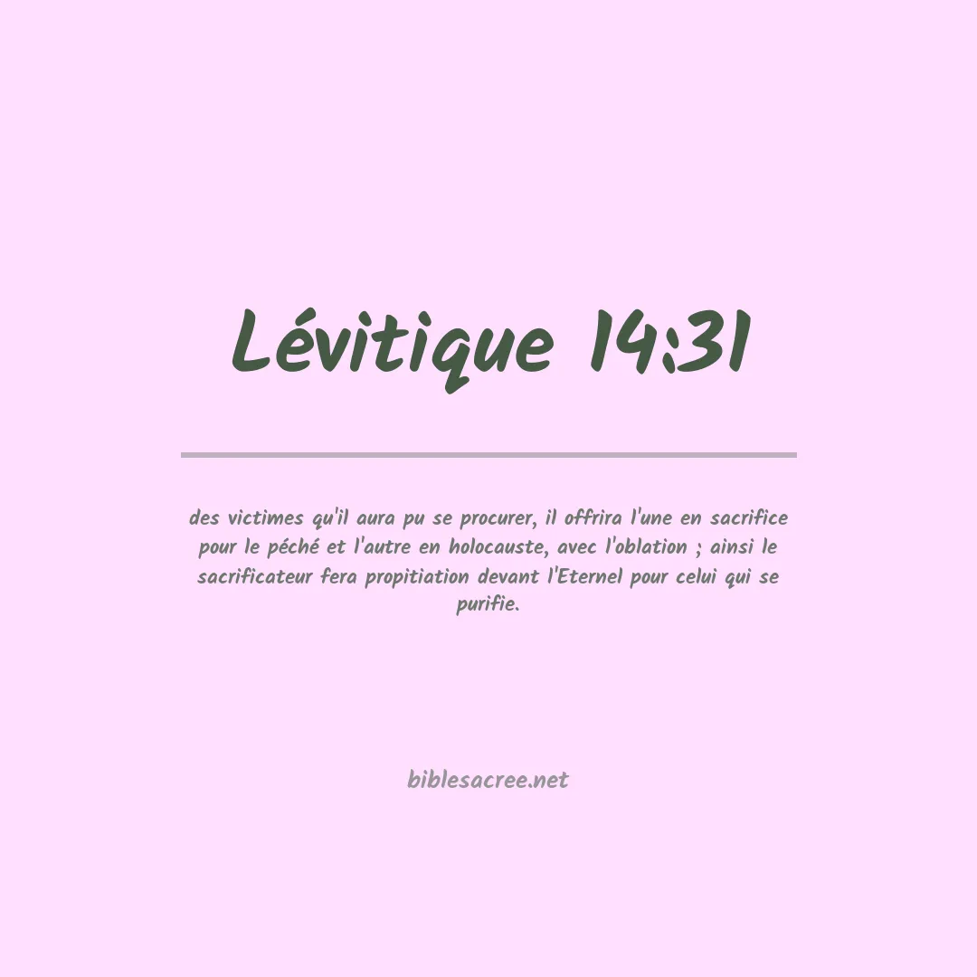 Lévitique - 14:31