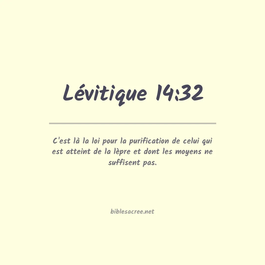 Lévitique - 14:32