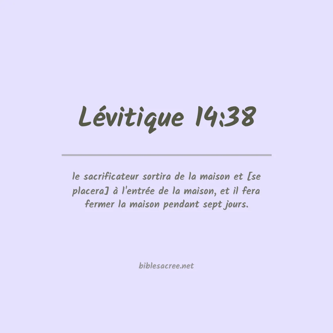 Lévitique - 14:38