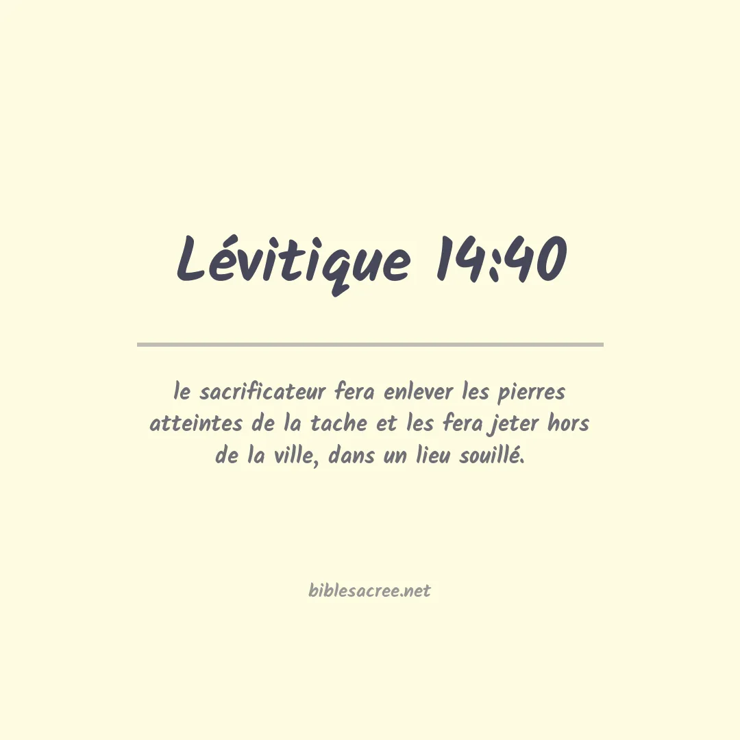 Lévitique - 14:40