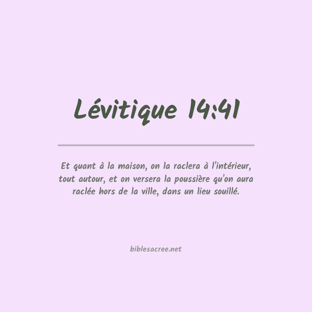 Lévitique - 14:41