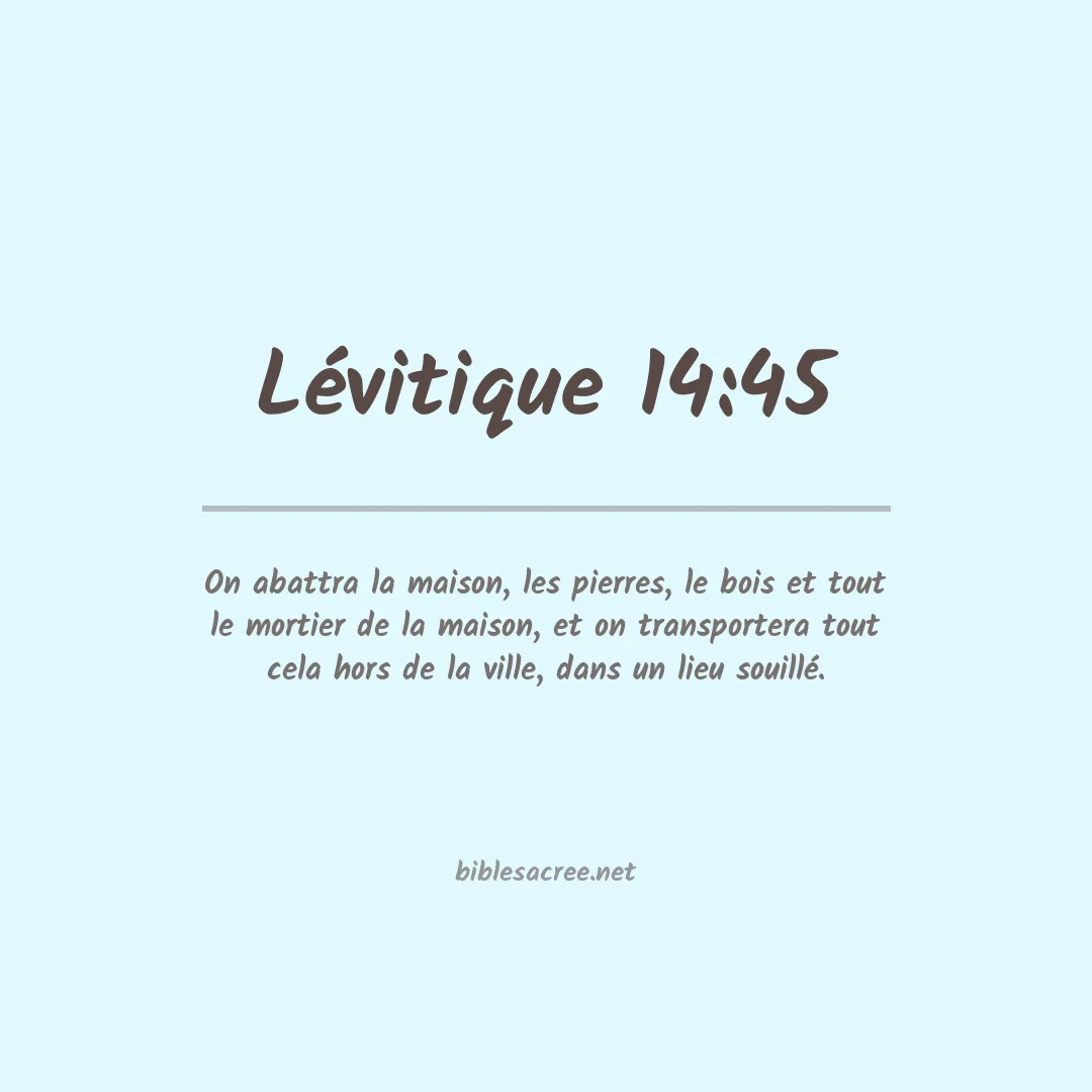 Lévitique - 14:45