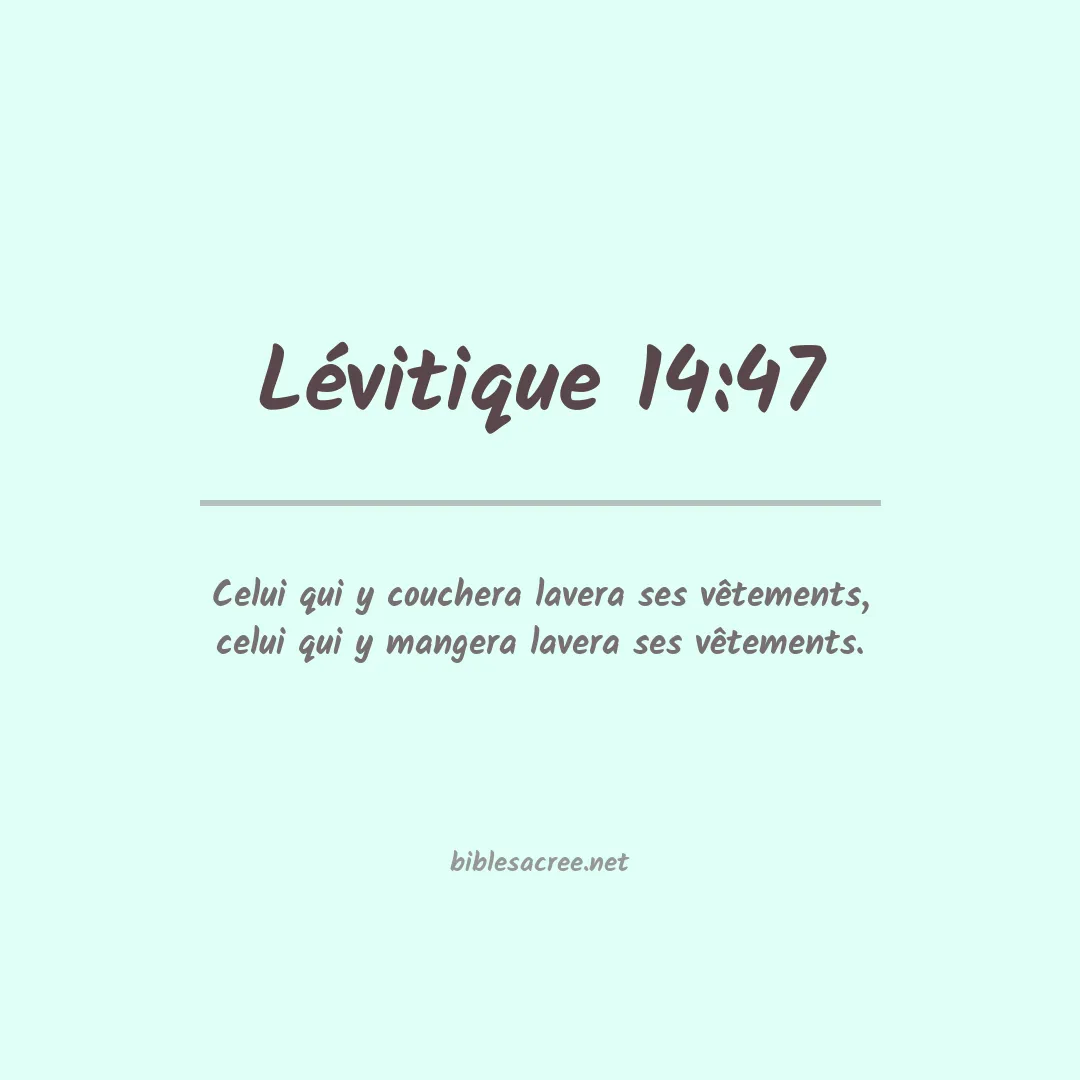 Lévitique - 14:47