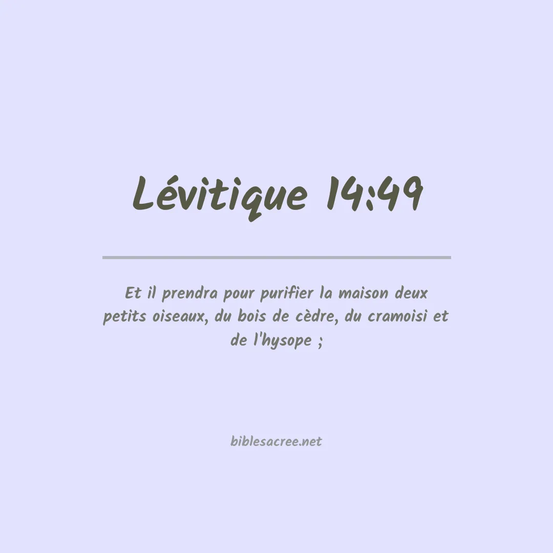 Lévitique - 14:49