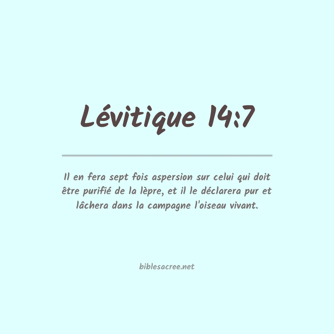 Lévitique - 14:7