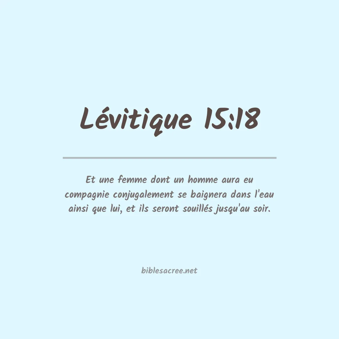 Lévitique - 15:18