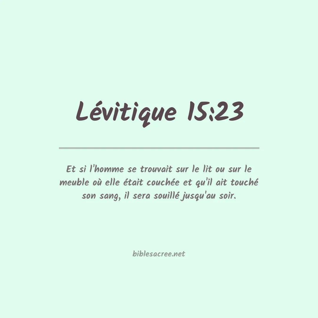 Lévitique - 15:23