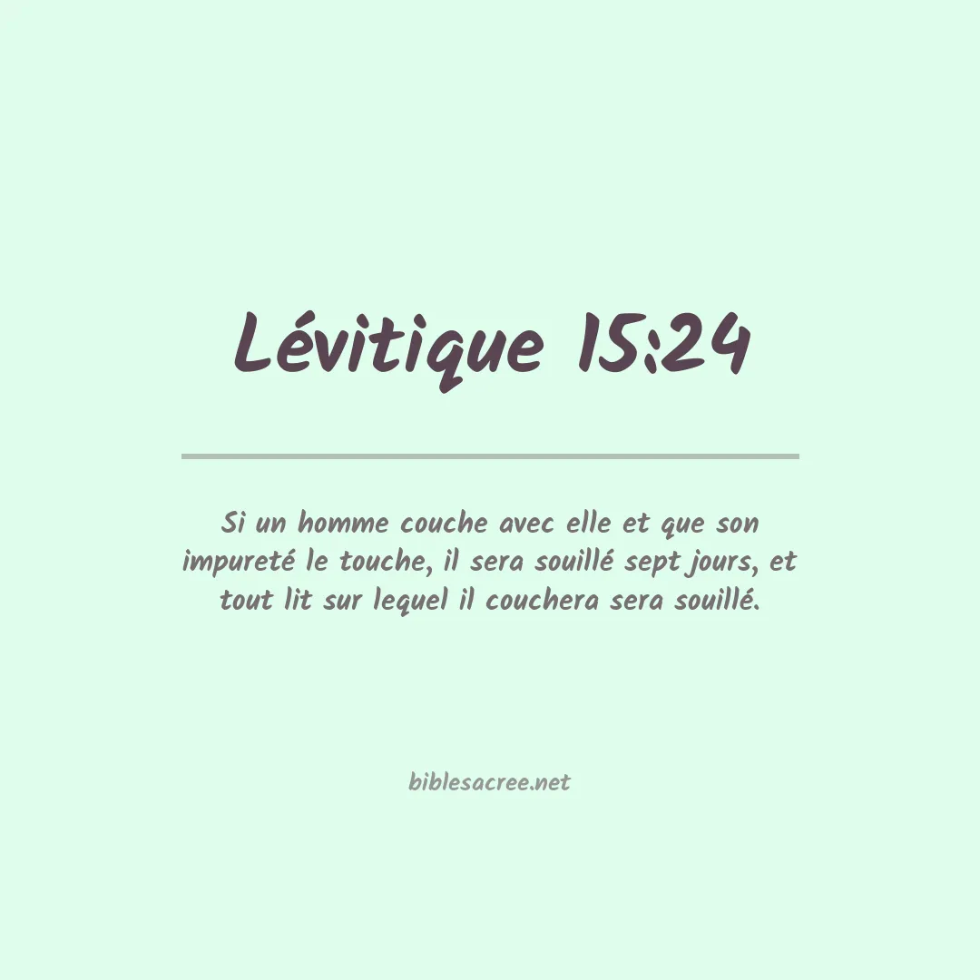 Lévitique - 15:24