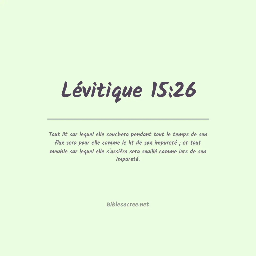 Lévitique - 15:26