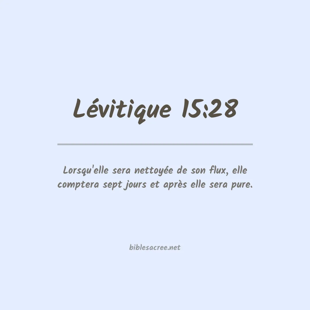 Lévitique - 15:28