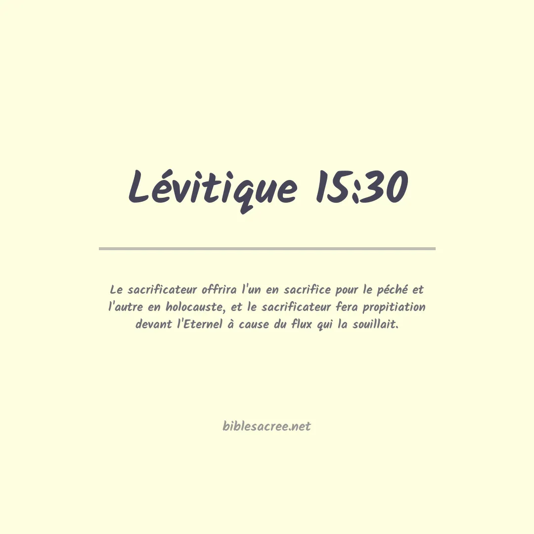 Lévitique - 15:30