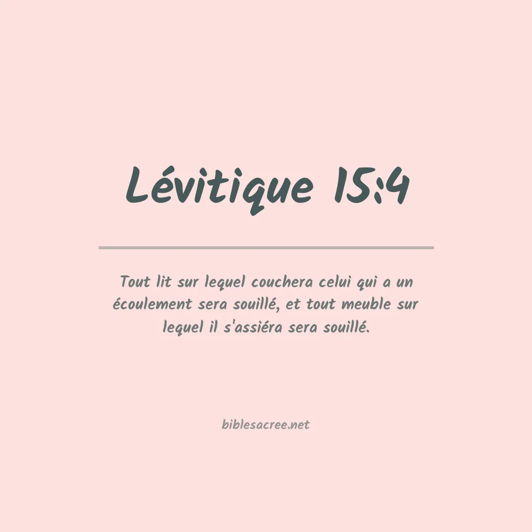 Lévitique - 15:4