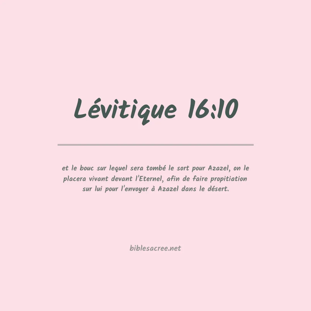 Lévitique - 16:10