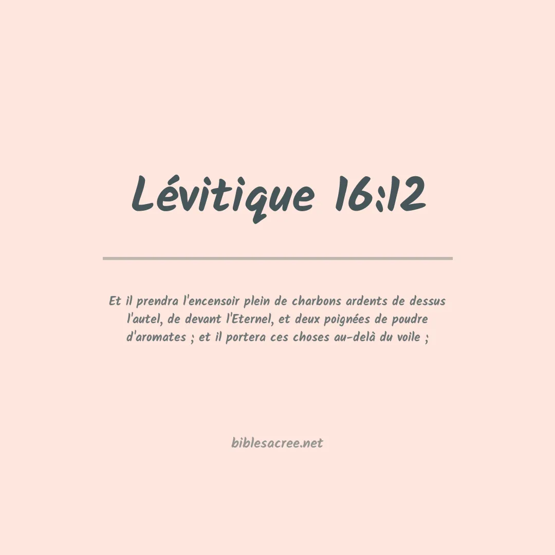 Lévitique - 16:12