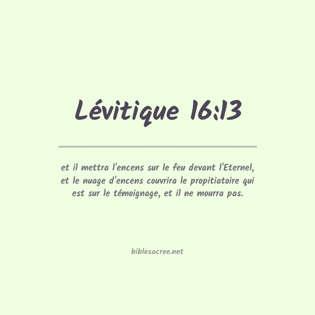 Lévitique - 16:13