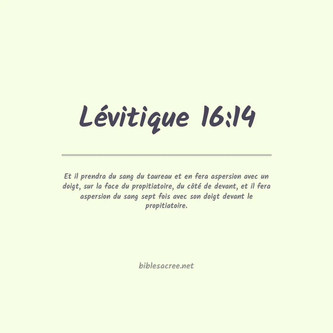 Lévitique - 16:14