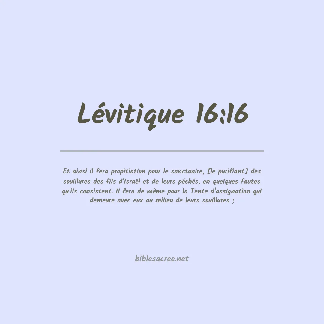 Lévitique - 16:16